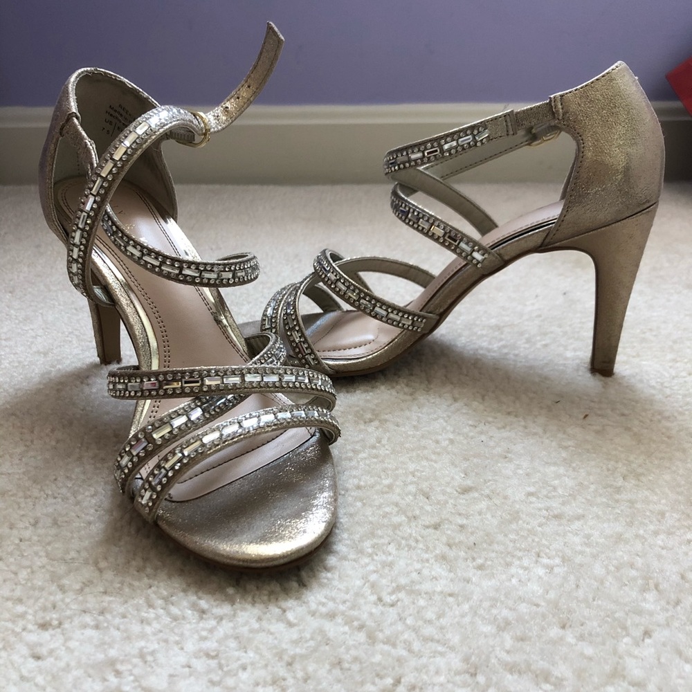 Kelly and Katie Gold Heels